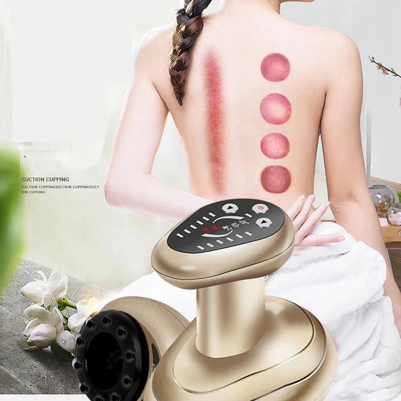 

Meridians dredge lymphatic Electric Cupping Stimulate Acupoint Body Slimming Massager Guasha Scraping Heat Massage Negative