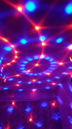 disco rotating light ball dj light party effect 7 colorful disco