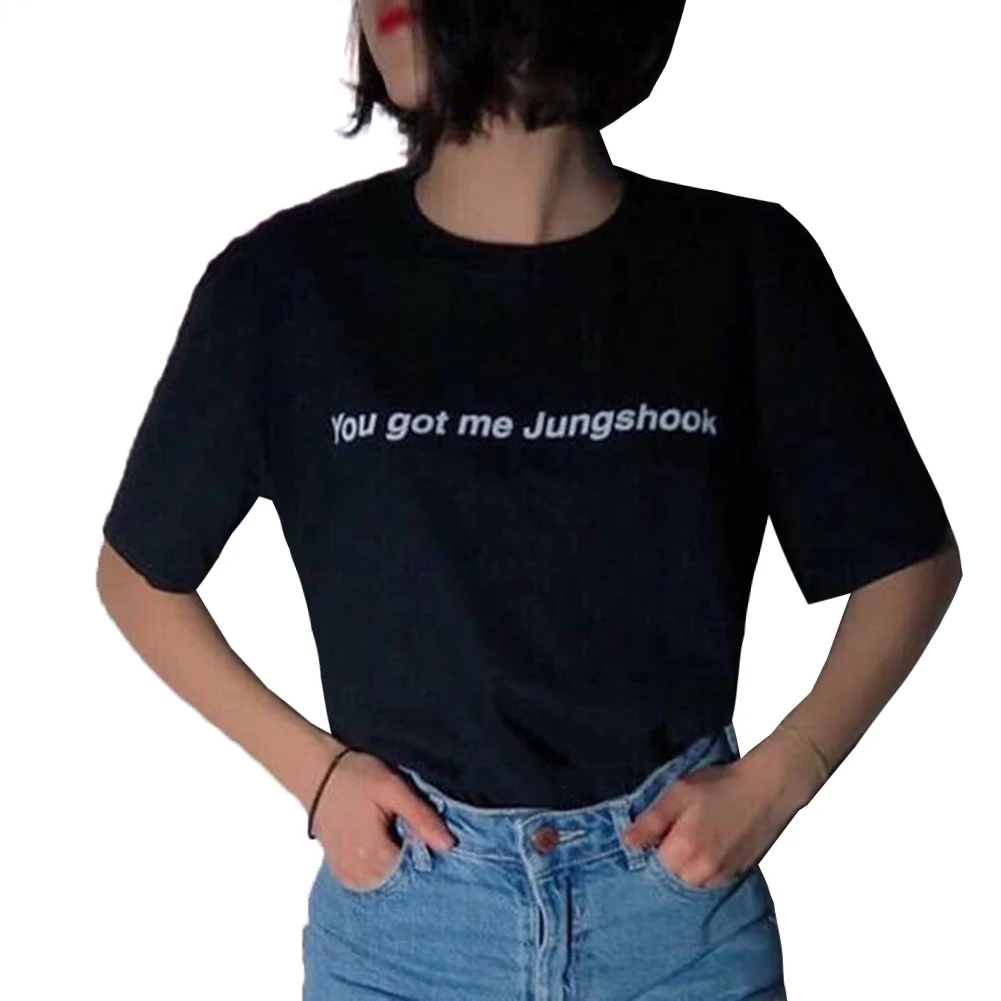 2018 T shirts For Women Black Short Sleeve O neck Letter