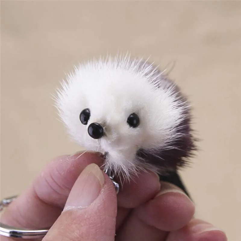 

New Cute Fluffy Crown Bow-knot Fox Ball Key Chain Rings Pompom Artificial Fox Fur Charm Keychain Car Bag Key Ring Women Jewelry