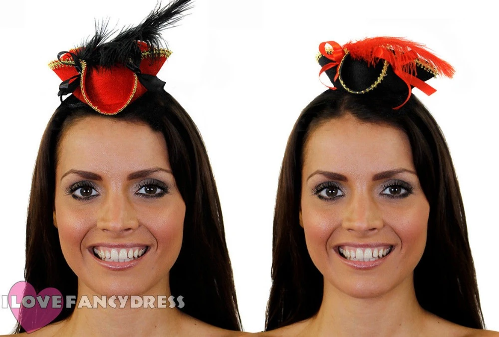 MINI PIRATE HAT ON HEADBAND TRICORN 