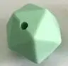 5 шт./лот 19,5 мм Icosahedron силиконовые бусины без бисероплетения пищевого силикона Icosahedron бусины для прорезывания зубов Детские Жевательные бусины - Цвет: Mint Green