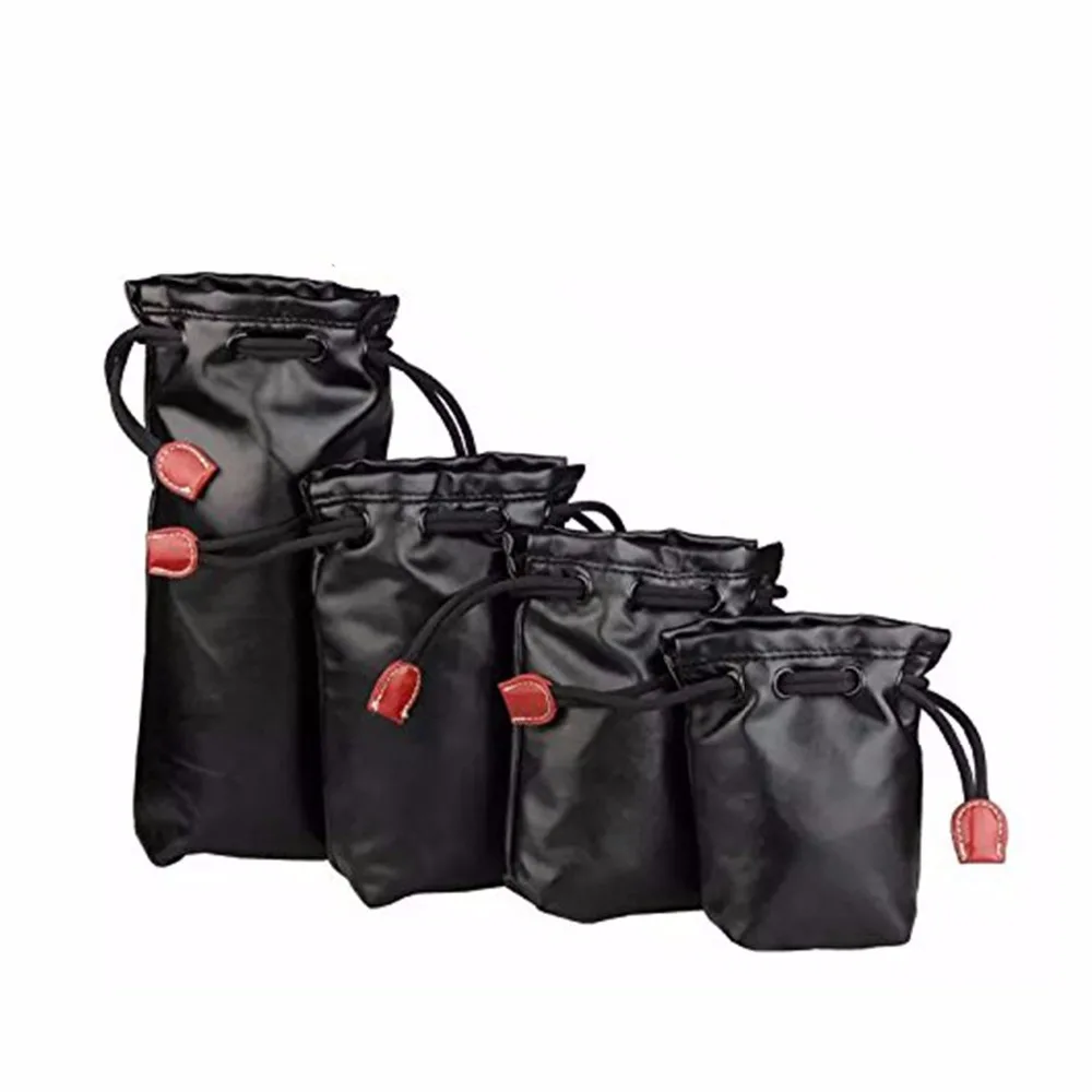 Soft Shockproof Protective Camera Lens Bag Pouch Cover for SONY Nikon Canon Fuji Olympus PU LENS Bag S/M/L/XL best camera bag