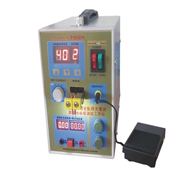 

1pcs/lot Pulse Battery Spot Welder 788H Welding Machine Micro-computer Battery Charger 800 A 0.1 - 0.2 mm 36 V with LED light