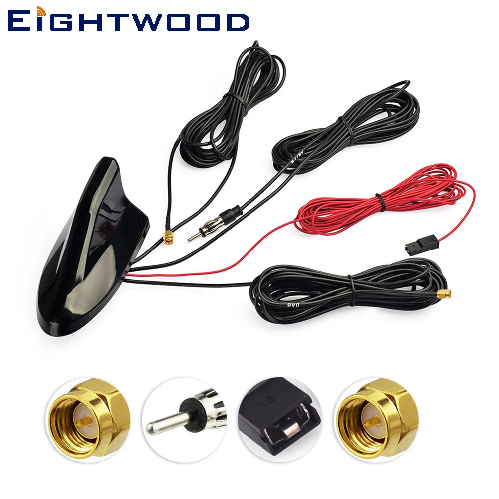 Eighetwood Car Roof Shark Fin Amplified Antenna,GPS Navigation DAB+ Receiver Digital Radio Car Stereo FM/AM Radio Combined Eighetwood Car Roof Shark Fin Amplified Antenna,GPS Navigation DAB+ Receiver Digital Radio Car Stereo FM/AM Radio Combined