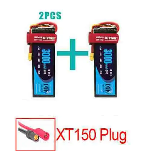 2 шт. DXF lipo Батарея 3S 11,1 V 3000 мА/ч, 3500 мА/ч, 5200 мА/ч, 30C 45C 50C 100C 200C для 1/10 1/8 RC автомобиль грузовик FPV, вертолет-Дрон - Цвет: 3S3000Softcase-XT150