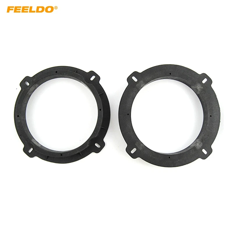 

FEELDO 2PCS Car Front Door Speacker Mats Solid Speaker Protection Pad For KIA Sportage Audio Horn Fitting Ring Pads#6046