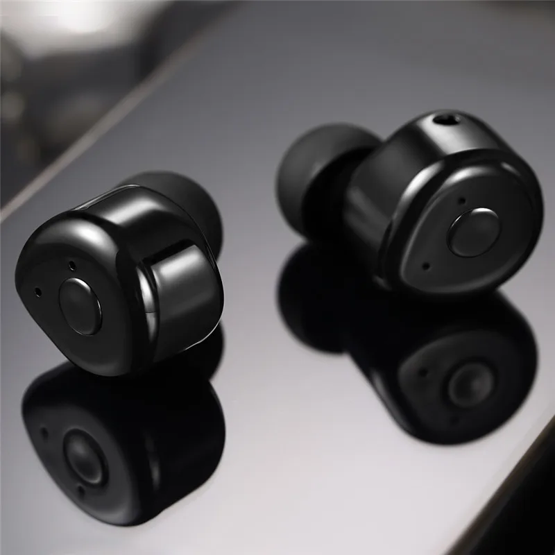 M J T1 2 Pcs Bluetooth Earphone True Wireless Stereo Headset Support TWS Smart Noise Reduction With Mic For Iphone X Samsung
