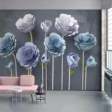 New 3d stereo flowers modern minimalist TV background wall manufacturers wholesale wallpaper murals custom photo wall New 3d stereo flowers modern minimalist TV background wall manufacturers wholesale wallpaper murals custom photo wall