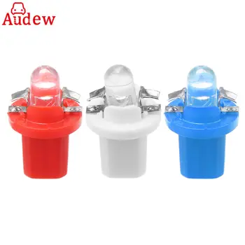 

1Pcs/10Pcs 12V Car Transparent Bulb T5 B8.5D Panel 1LED Round Instrument Lights Reading Lights Lamp License plate Light Bulbs