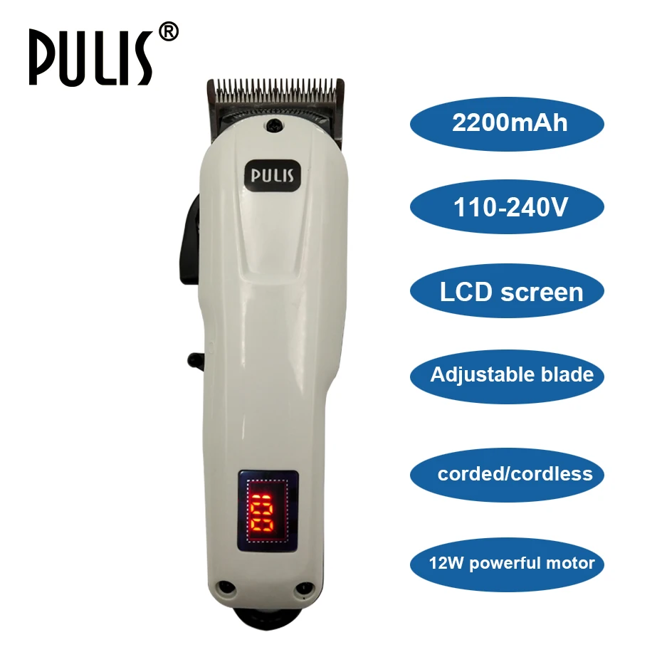 PULIS Professional Hair Clipper 110-240V Rechargeable Electric Hair Trimmer Hairstyle Tool Hair Cutting Machine for Home Barber PULIS Professional Hair Clipper 110-240V Rechargeable Electric Hair Trimmer Hairstyle Tool Hair Cutting Machine for Home Barber