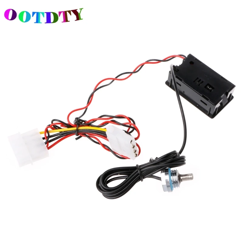 

OOTDTY PC Water Cooling System Digital Display Pointer Thermometer Temperature Meter Drop Shipping Support