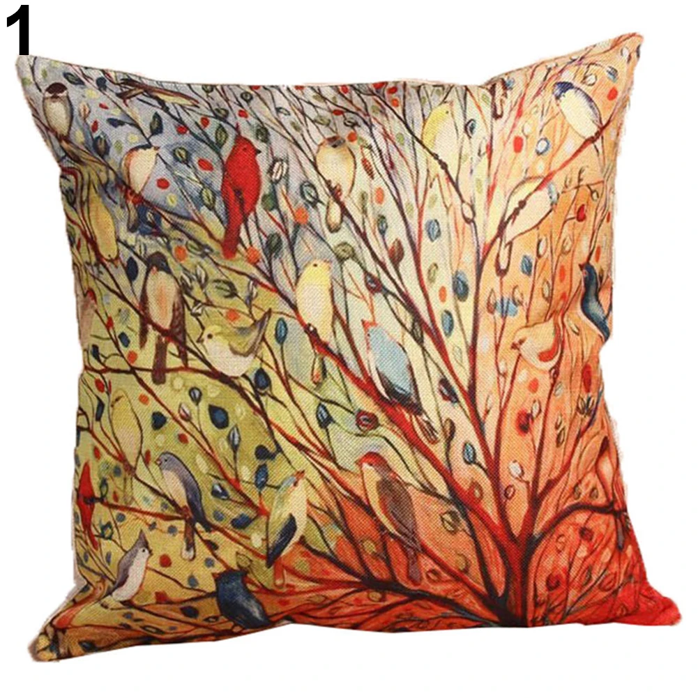 BLUELANS Home Cotton Linen Square Pillow Case Waist Throwpillow case