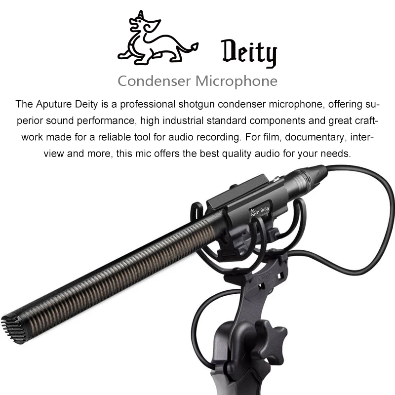 

Aputure Deity Professional Shotgun Condenser Microphone for Nikon Canon Sony DSLR Panasonic Camera Camcorder Interview Video Mic