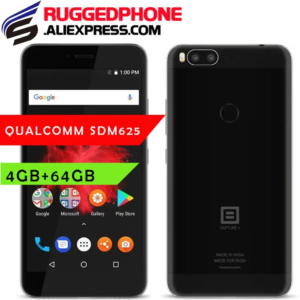 

BILLION CAPTURE PLUS 4G Smartphone 3GB+32GB ROM 5.5" Snapdragon 625 Touch ID 3500mAh Android 7.1 Dual Rear Camera 13M Cellphones