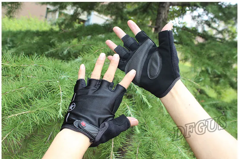 Новые спортивные перчатки для тренажерного зала, для мужчин, для фитнеса, тренировок, упражнений, противоскользящие перчатки для тяжелой атлетики, перчатки для тренировки на полпальца тела, велосипедные перчатки