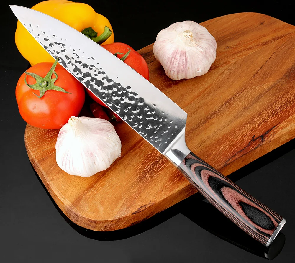 XITUO 8 дюймов кованые зеркальные стальные шеф-поварские ножи из нержавеющей стали Профессиональные Кухонные ножи для столовой и бара домашние ножи для чистки очень острые