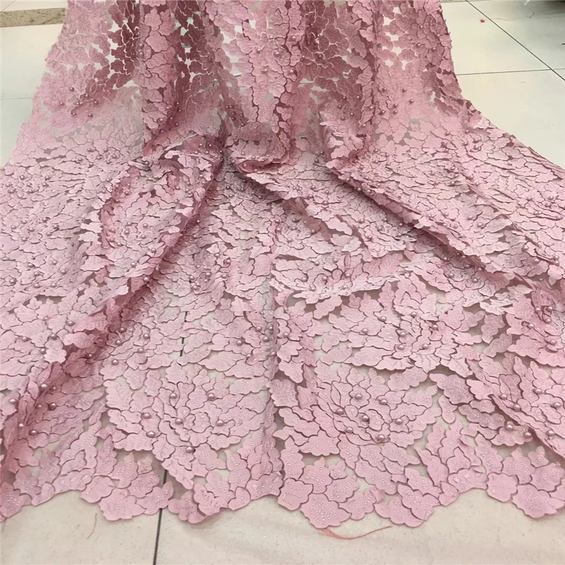 Onion Nigerian French Lace Fabrics African Tulle Lace Fabric High Quality African Lace Wedding Fabric For Dress MR1757B