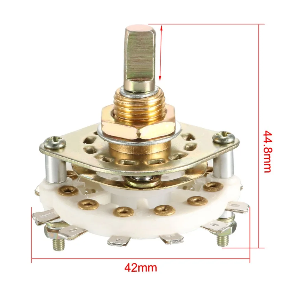 UXCELL 8/10/12Pin 1/2 Pole Switch 4/5/7/11 положение выберите стол однослойный диапазон