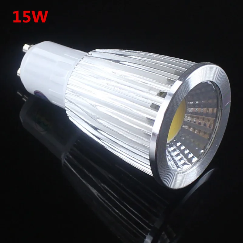 10X high power GU10 9W 12W 15W LED COB spotlight lamp bulb warm cool white 110V 220V LED lighting