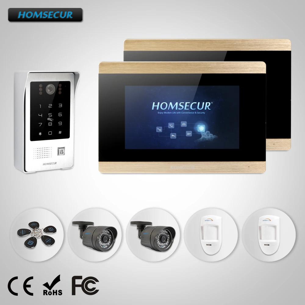 

HOMSECUR 7" Wired Video&Audio Home Intercom+Touch Screen Monitor for Apartment BC091+BM715-G