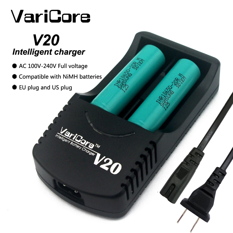2017 VariCore V20 18650 battery charger 26650 18500 16340 14500 18350 lithium 1.2 V AA / AAA NiMH batteries | Электроника
