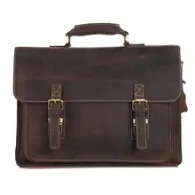 1" Сумка для ноутбука, мужской портфель, Crazy Horse, кожаная, деловая, повседневная, винтажная, мужская, для путешествий, брендовая, дизайнерская, Filer, Ipad, большая сумка