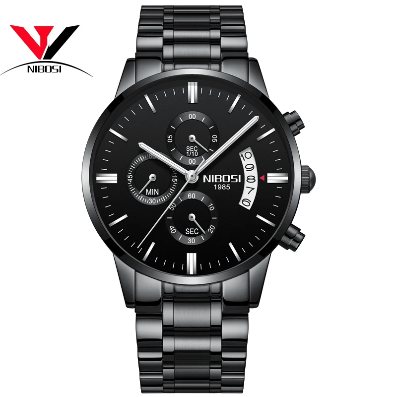 Reloj Hombre NIBOSI часы с хронографом для мужчин водонепроницаемые мужские 2018 Роскошные