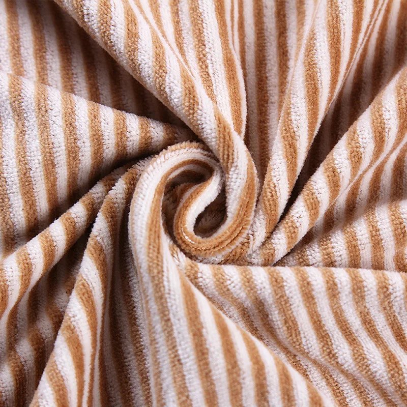 

Autumn and winter knitted colored cotton baby velvet fabric breathable pajamas underwear natural baby clothing fabrics-300gsm