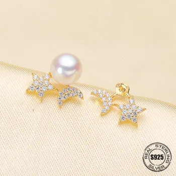 

Fashion Pearl Earrings Accessories 925 Sterling Silver Earrings Findings Earrings Jewelry Parts Fittings Mountings DIY Girl Gift