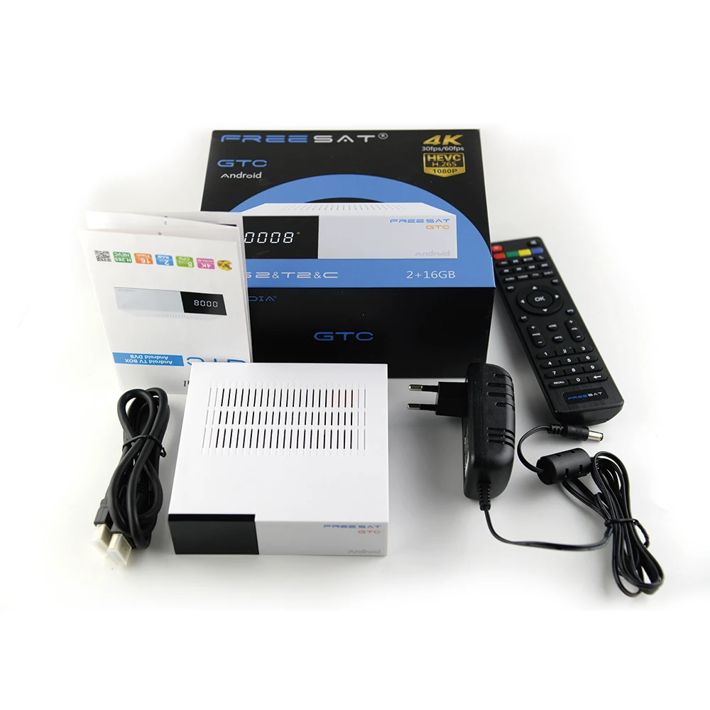 Freesat GTC 4K Android TV Box Receptor DVB-C Cable Youtube DVB-S2 DVB-T2 Bluetooth 4.0 Satellite Receiver Cccam IPTV Biss VU Freesat GTC 4K Android TV Box Receptor DVB-C Cable Youtube DVB-S2 DVB-T2 Bluetooth 4.0 Satellite Receiver Cccam IPTV Biss VU