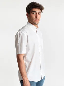 

White short-sleeved Shirt Cotton