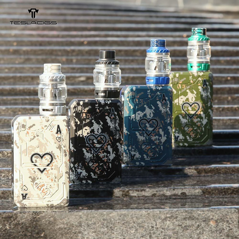 

Original Teslacigs Poker 218W With Resin Tellic Tank E Cigarettes With 6ml Vape Atomizer VS Teslacigs Punk 220W Vaporizer