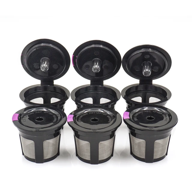 Cheap 6pc/lot Coffee Pod Filters Compatible with Keurig 1.0&2.0 K Cup Coffee Refillable Reusable Coffee Filter Baskets