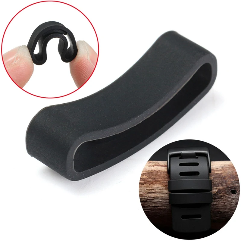 

New Hot Soft Annular Silicone Rubber Security Wristband WatchBand Clasp Ring Loop Fastener For/SUUNTO CORE