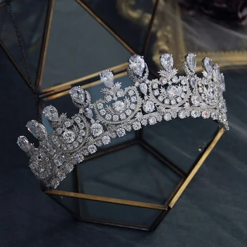 

AAA Zircao coroas tiraras moda coroa de noiva acessorios vestido de Noiva mulheres cabeca joias cabelo princesa bijoux