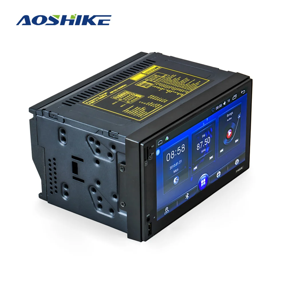 AOSHIKE gps 2 Din Автомобильный мультимедийный плеер 7 ''HD Автомобильный MP5 плеер Bluetooth wifi четырехъядерный Android 6,0 FM MP4