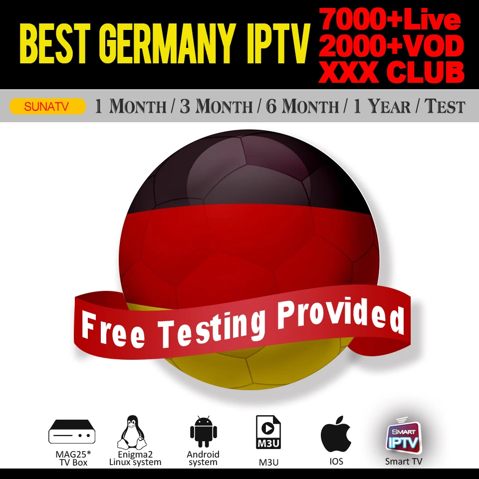 

Germany iptv subscription Europe arabic Poland France Spain Belgium IPTV code M3U mag box IOS Android 7000 XXX iptv free
