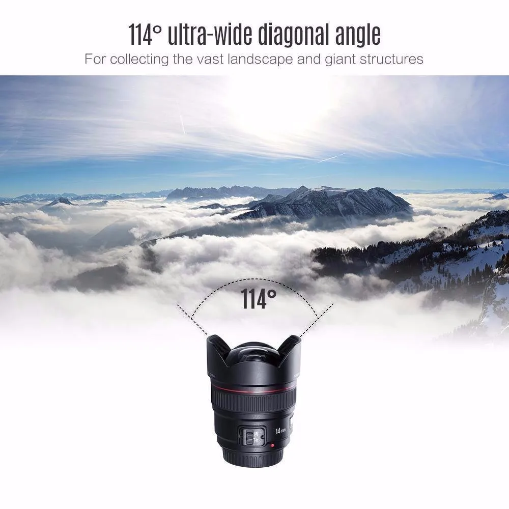 Объектив камеры Yongnuo 14 мм F2.8 для Canon EOS 700D Nikon D5300 YN14mm F2.8N ультраширокоугольный