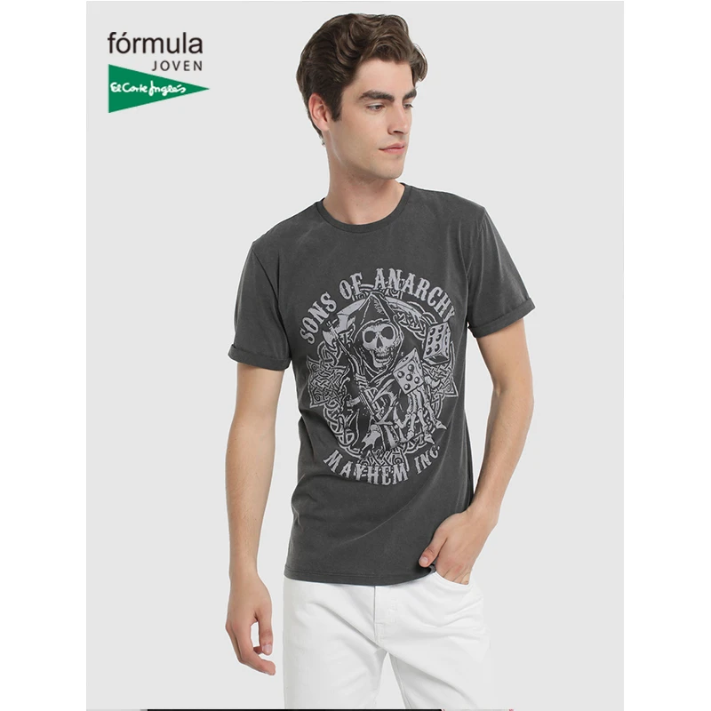 Camiseta of Anarchy de hombre Fórmula negra de manga corta| Camisetas| - AliExpress