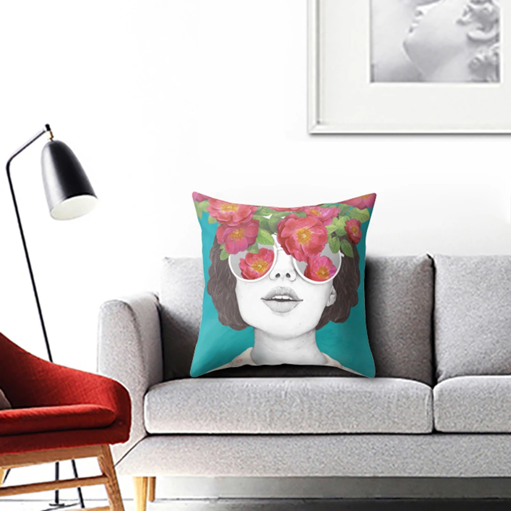 Современный дом Цветочный принт Наволочки кровать талии Пледы|printed pillow case|pillow case