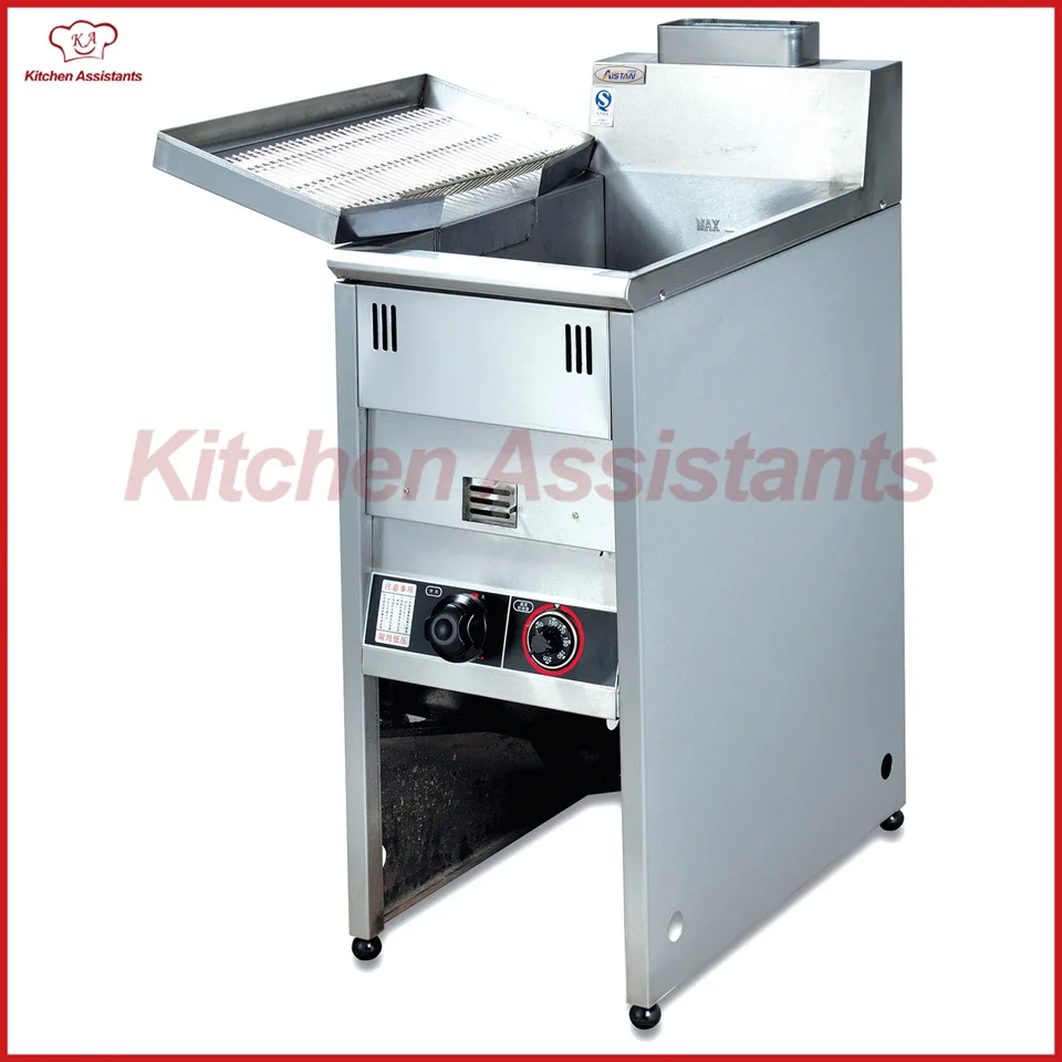 GF3G vertical gas temperature-controlled commercial oil potato large capacity egg fryer with basket