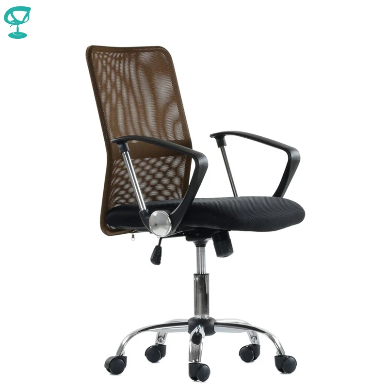 K147FbBrown Office Chair Barneo K-147 Fabric and Mesh high back plastic armrests withgas lift roller free shipping in Russia K147FbBrown Office Chair Barneo K-147 Fabric and Mesh high back plastic armrests withgas lift roller free shipping in Russia