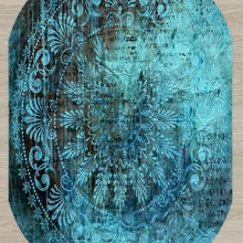 Else зеленый османский этнический турецкий персидский 3d принт Нескользящая микрофибра для гостиной современный Овальный моющийся ковер