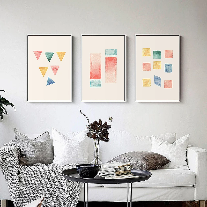 SD LINLEEHON Abstraction Style Different Color Blocks Mix Modern Canvas Print Wall Posters Paintings Art For Home Decor Unframed | Дом и сад