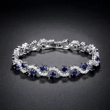 CARSINEL Мода браслет и браслет Сияющий AAA кубический циркон Для женщин классические свадебные украшения леди браслет BR0179