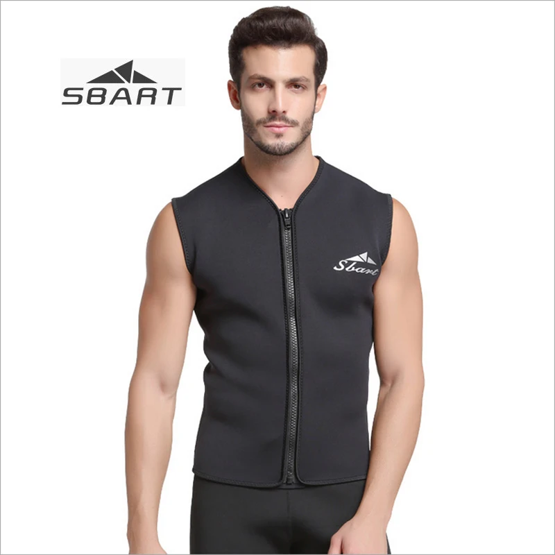 Buy Sbart New 5mm Mens Wetsuit Vest Black Front Zipper