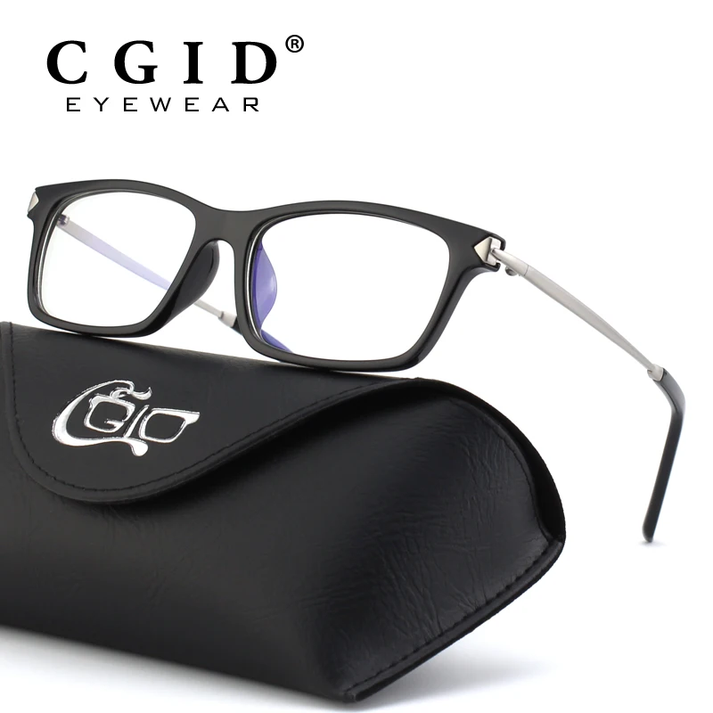 

CGID Computer Glasses Anti Blue Ray UV400 Goggle Eyewear Radiation Protection HD Eyeglasses Frame Square TR90 for Reading CT35