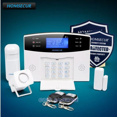 HOMSECUR беспроводный и проводной ЖК дисплей GSM SMS автодозвон охранной сигнализации