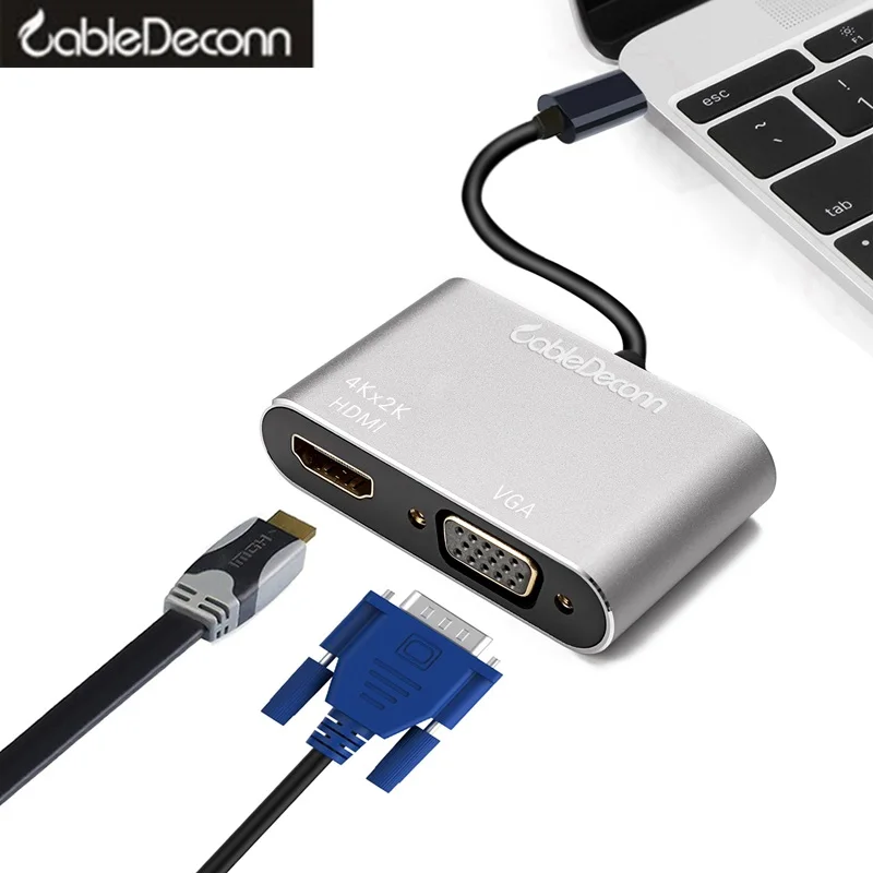 USB C кабель адаптер концентратор USB3.1 Тип к HDMI 4K VGA конвертер для Macbook pro 2017 2016 dell xps|usb